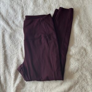 Danskin High-Waist Burgandy Leggings with pockets